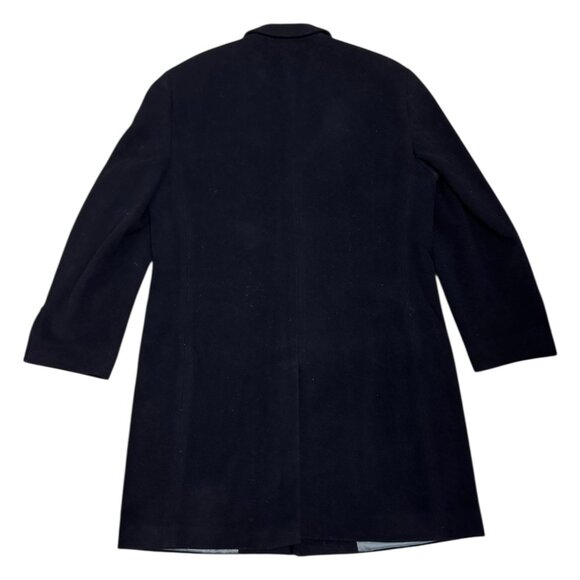 CALVIN KLEIN Wool & Cashmere Black Business Casual Pea Coat Trench Mens 40R - Picture 3 of 7